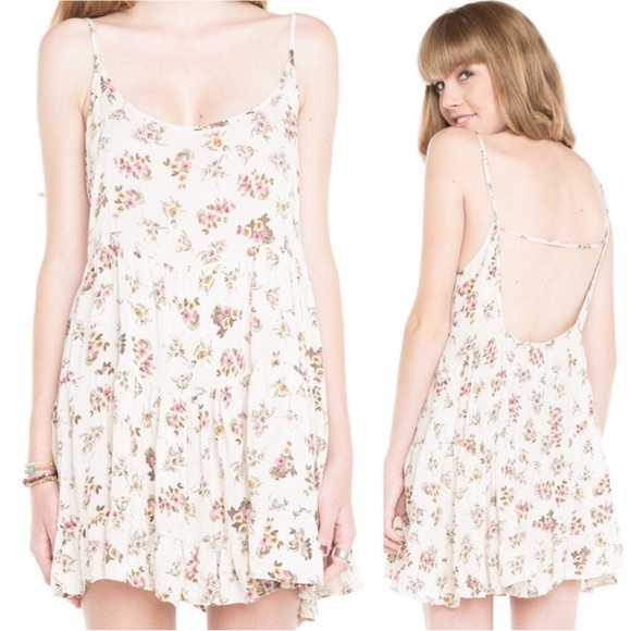 BRANDY MELVILLE SUMMER SUNDRESS SLIP DRESS EUC OSFA s/m FLORAL COVERUP - Picture 4 of 5